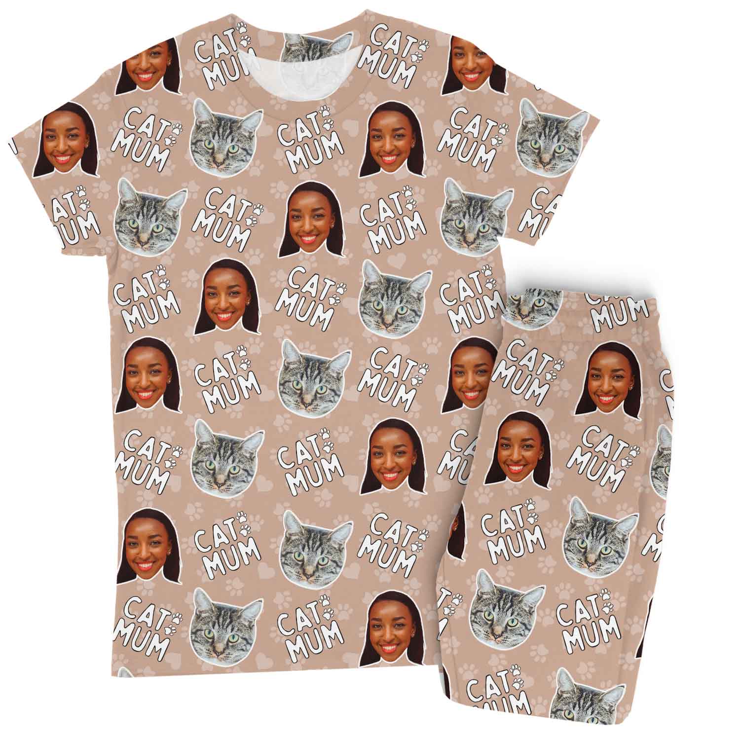 Women's Cat Mum Personalised Pyjamas - Trouser Set