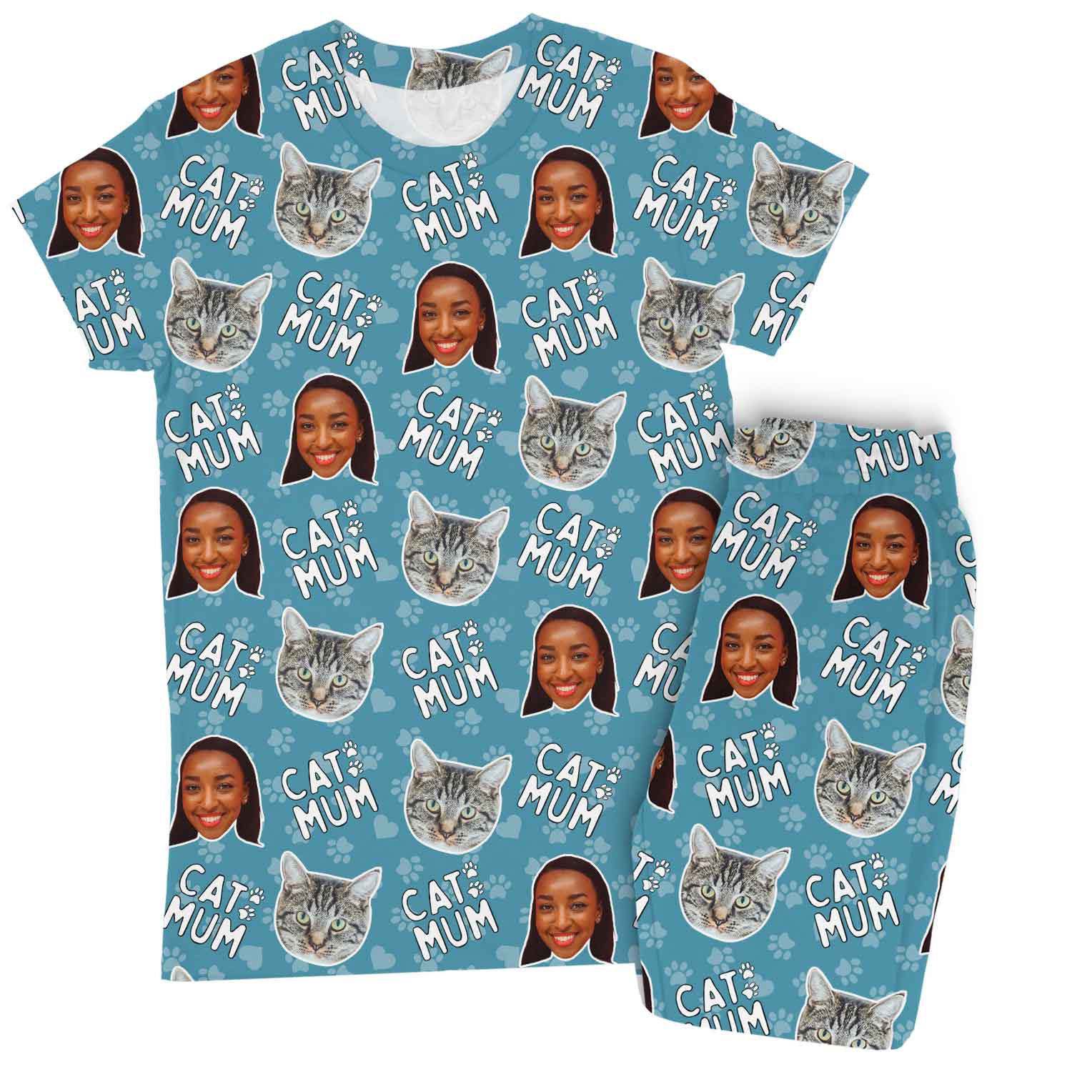 Women's Cat Mum Personalised Pyjamas - Trouser Set