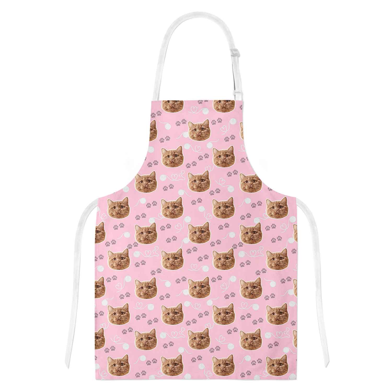 Your Cat Paw Print Personalised Apron