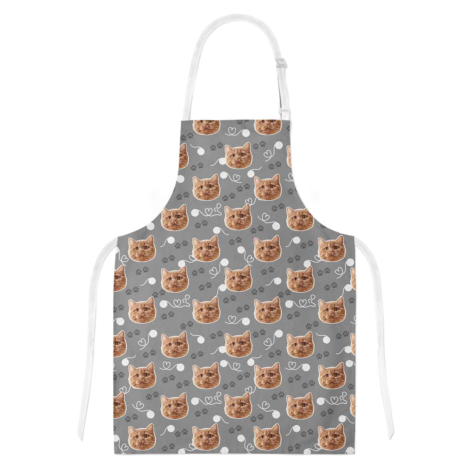 Your Cat Paw Print Personalised Apron