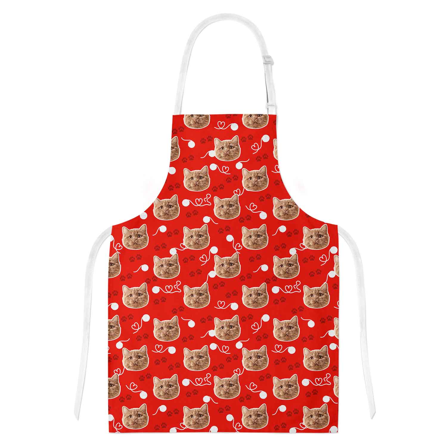 Your Cat Paw Print Personalised Apron