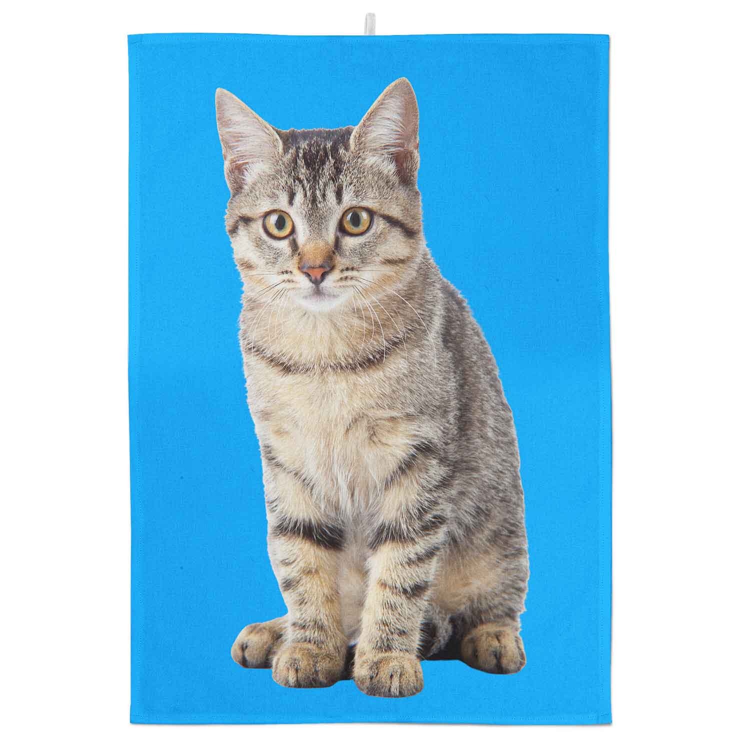 Your Cat Photo Colour Background Tea Towel
