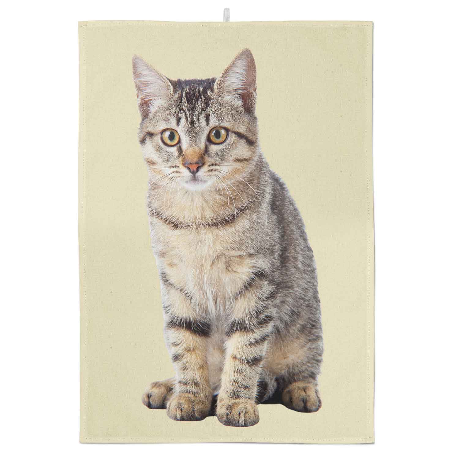 Your Cat Photo Colour Background Tea Towel