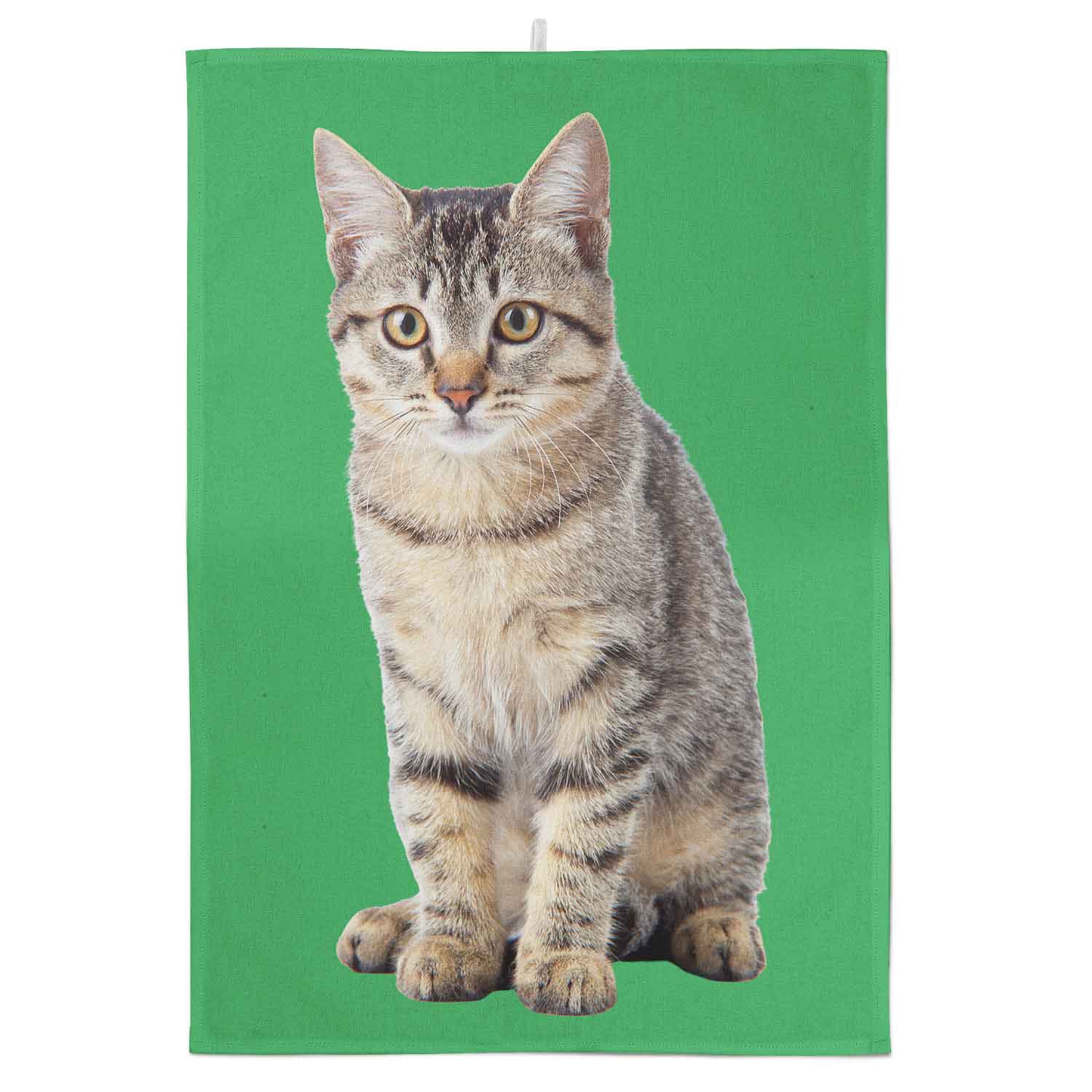 Your Cat Photo Colour Background Tea Towel