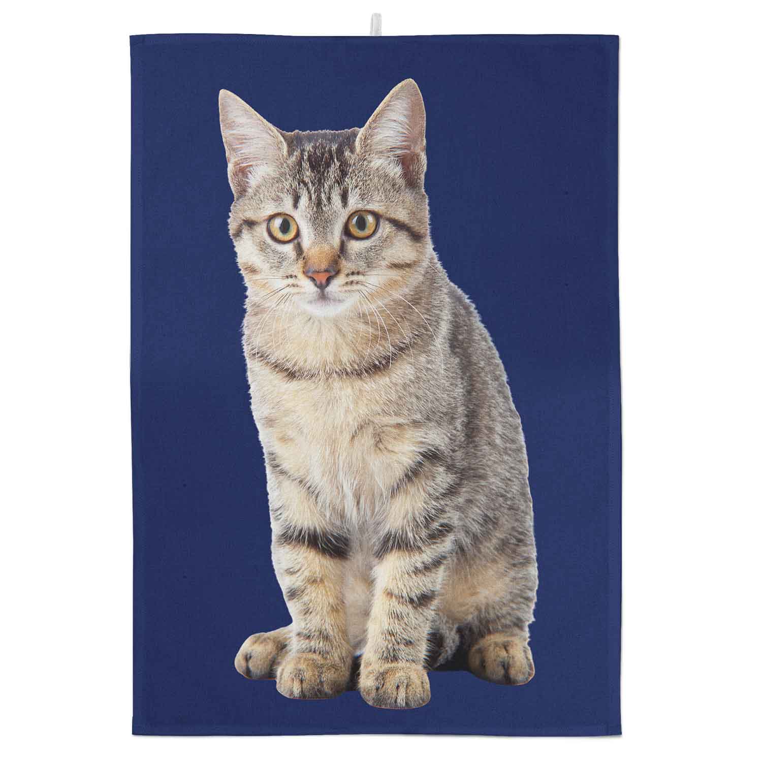 Your Cat Photo Colour Background Tea Towel