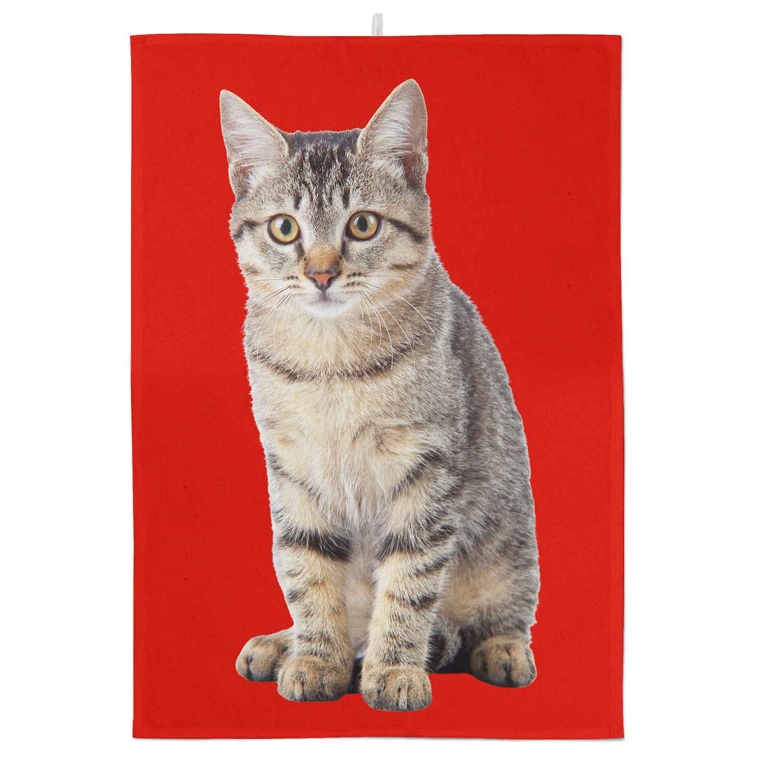Your Cat Photo Colour Background Tea Towel