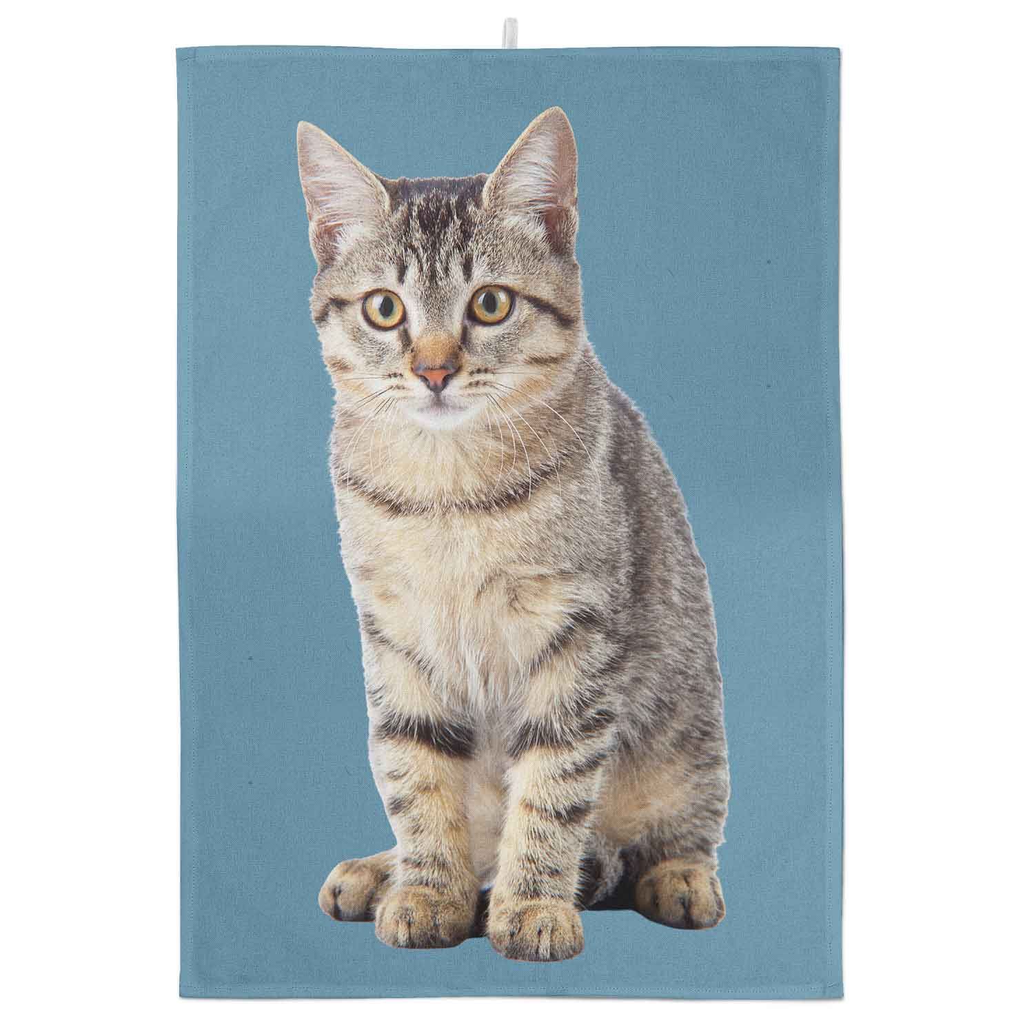 Your Cat Photo Colour Background Tea Towel