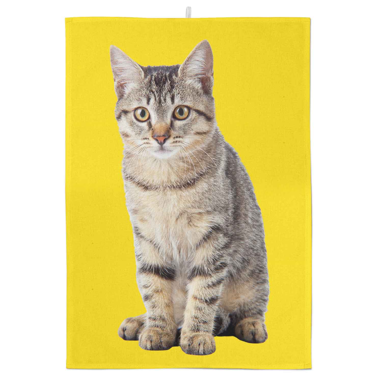 Your Cat Photo Colour Background Tea Towel