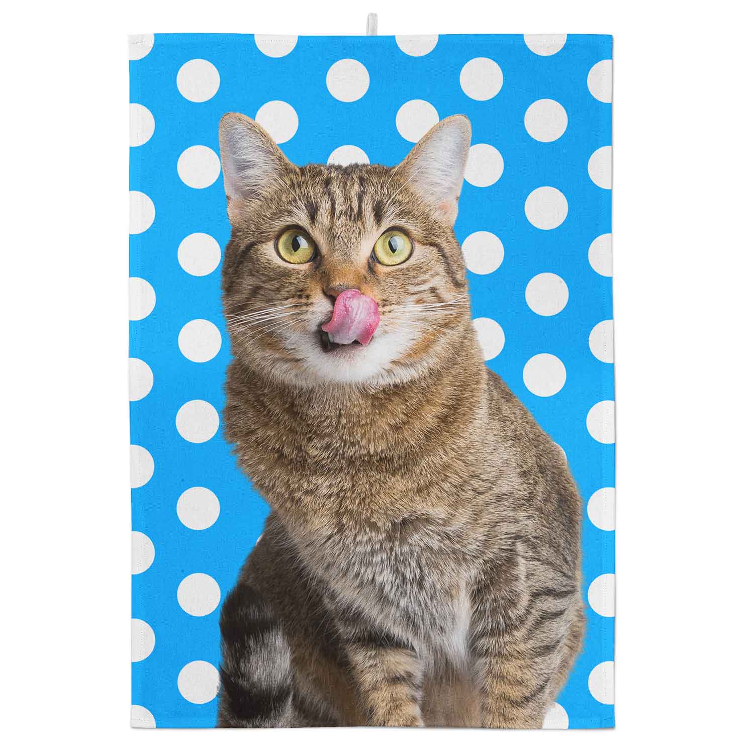 Your Cat Spots Pattern Personalised Tea Towel