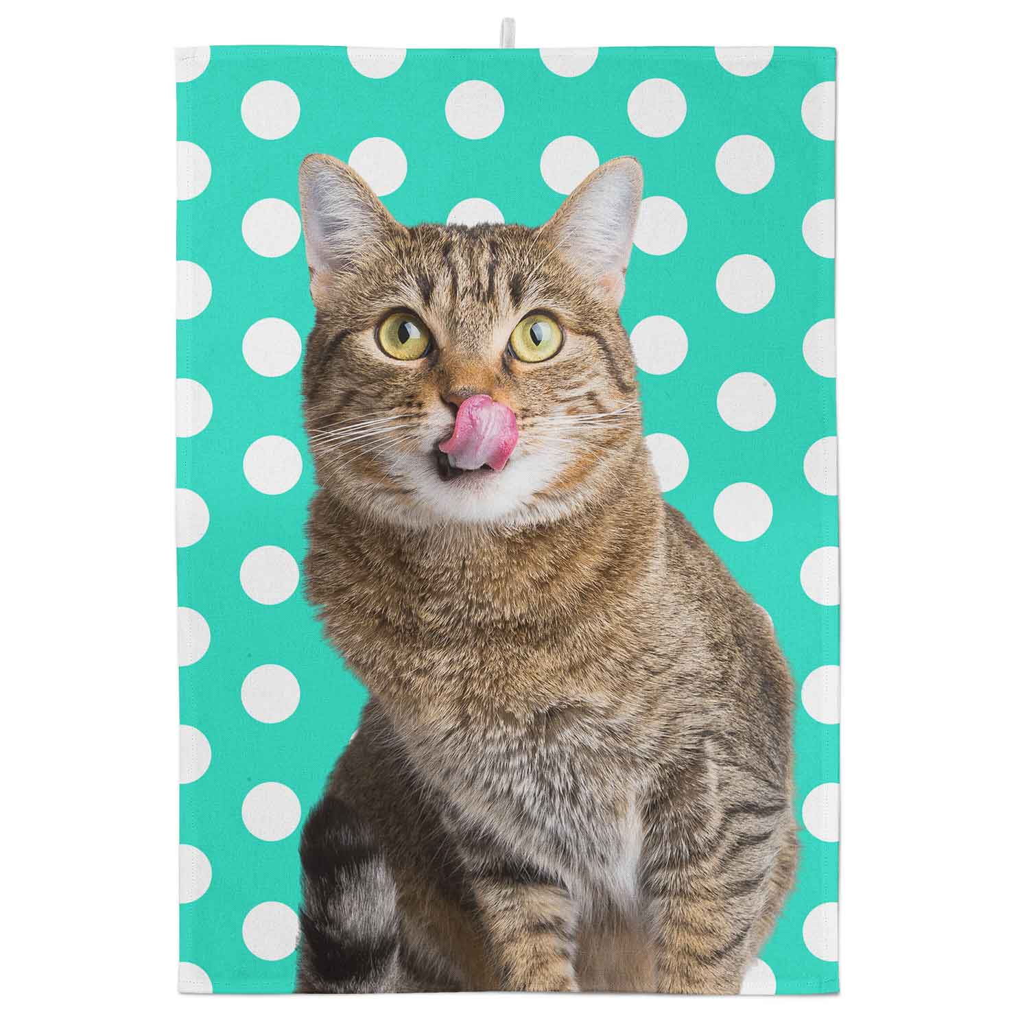 Your Cat Spots Pattern Personalised Tea Towel