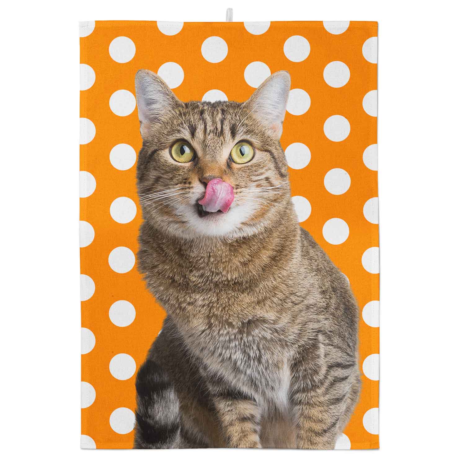 Your Cat Spots Pattern Personalised Tea Towel