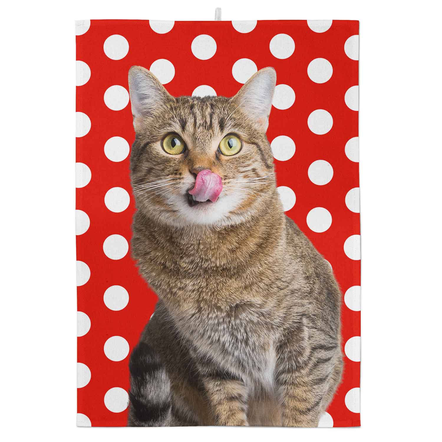 Your Cat Spots Pattern Personalised Tea Towel