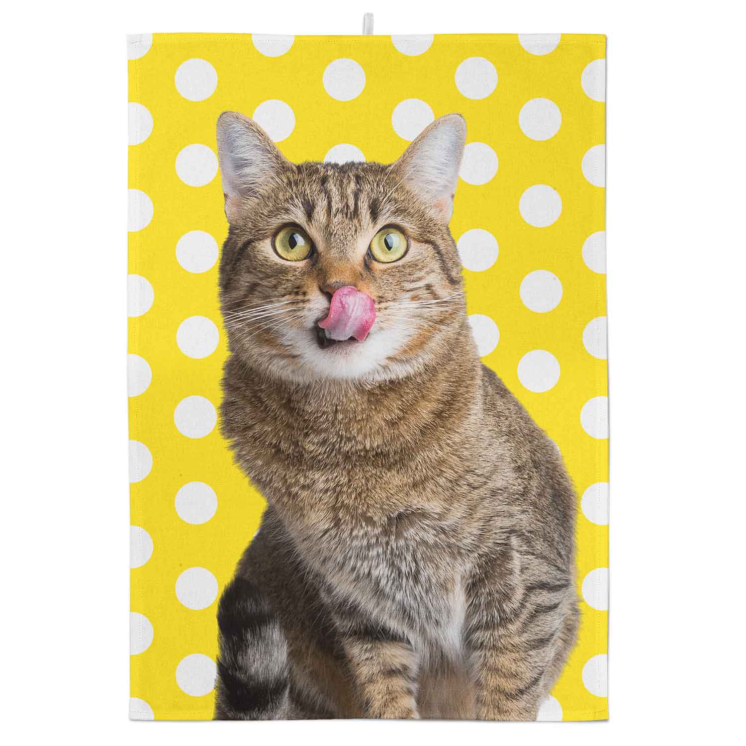 Your Cat Spots Pattern Personalised Tea Towel