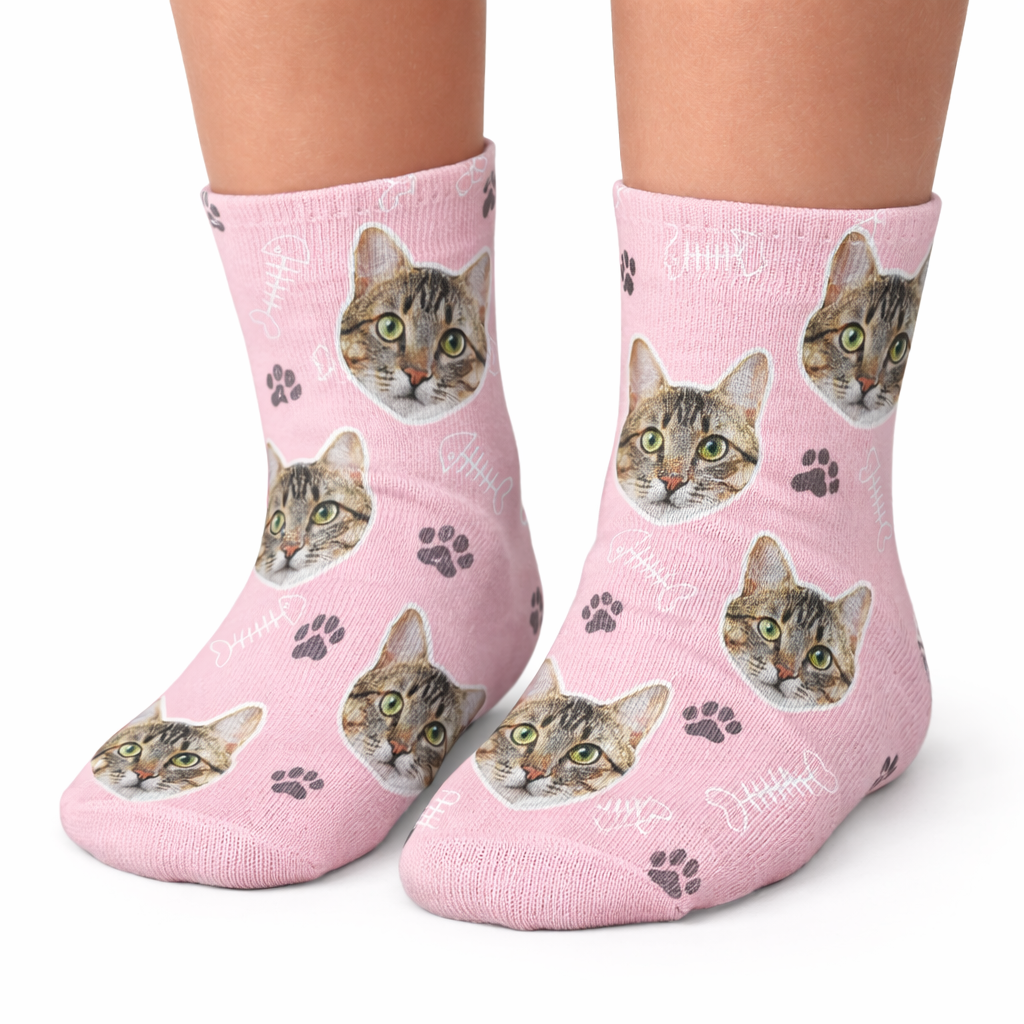 Your Cat Personalised Kids Socks