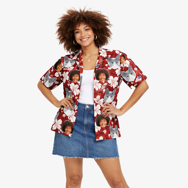 Your Cat Red Custom Hawaiian Shirt