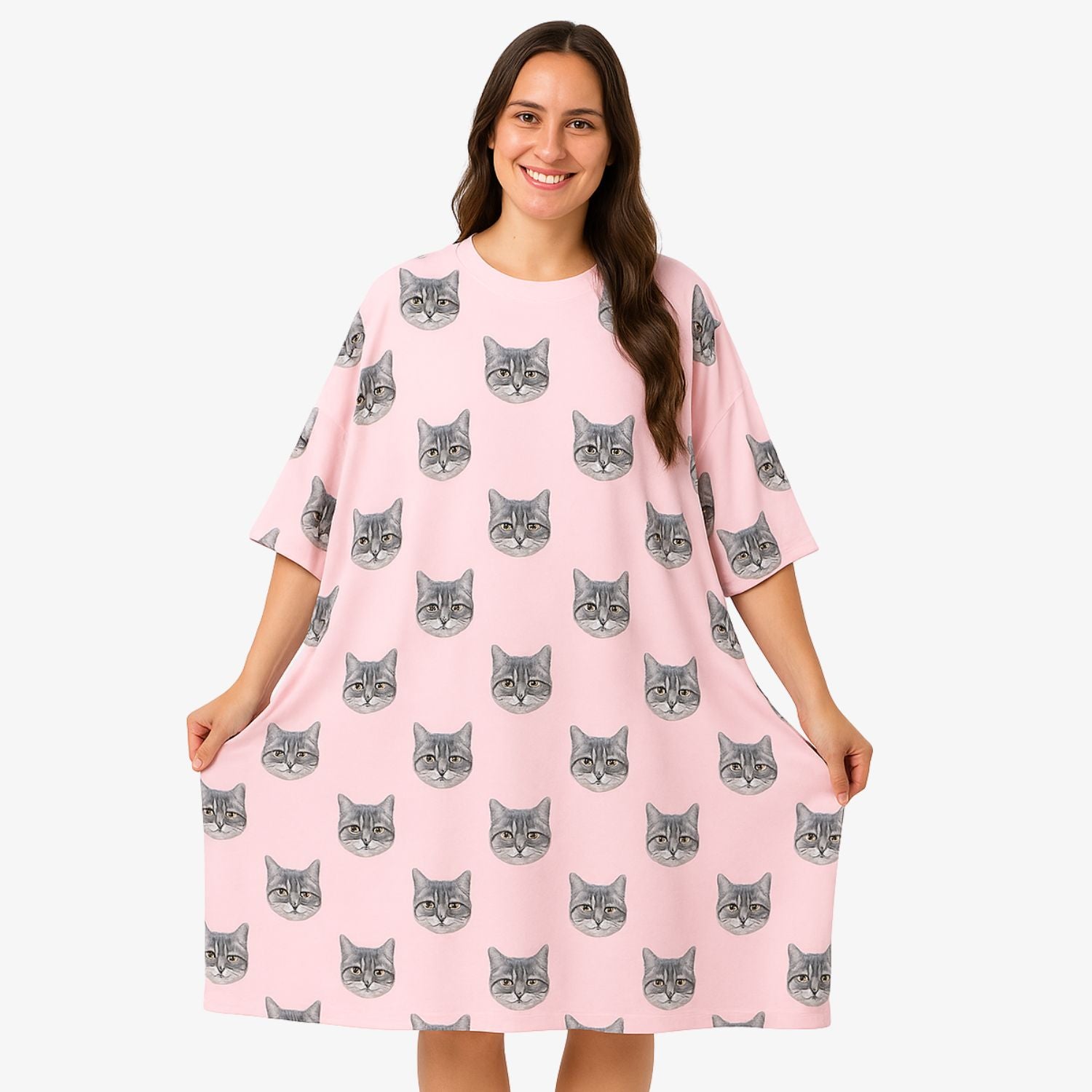 Cat Faces Custom Sleep Tee