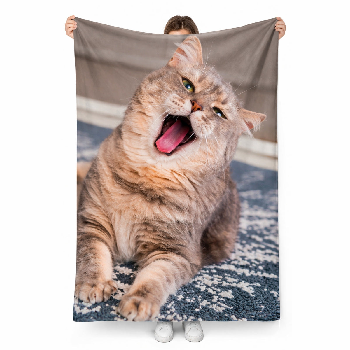 Cat Full Photo Personalised Blanket