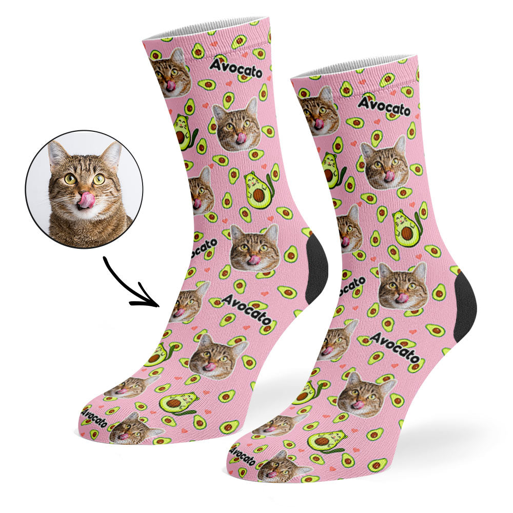 Avocato Personalized Cat Socks