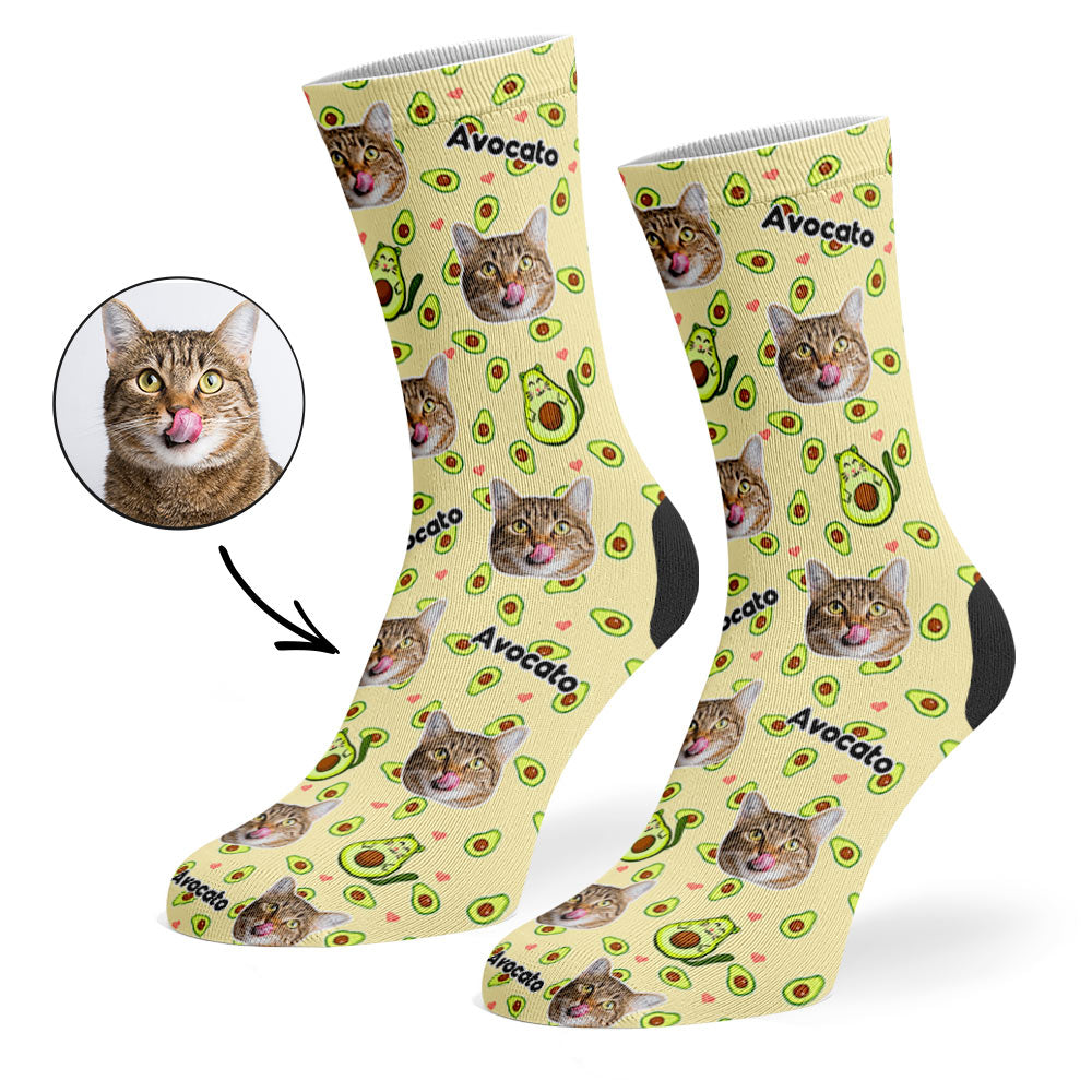 Avocato Personalized Cat Socks
