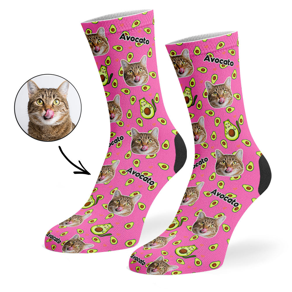 Avocato Personalized Cat Socks