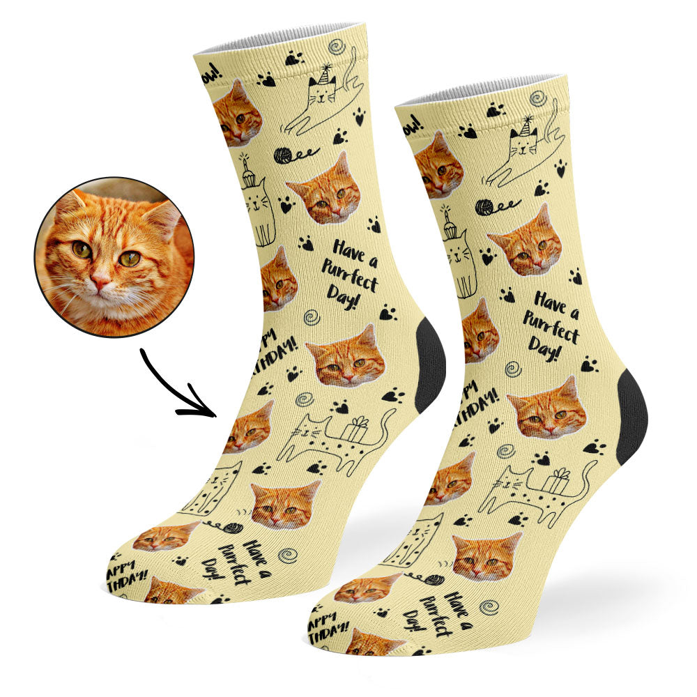 Birthday Cat Socks