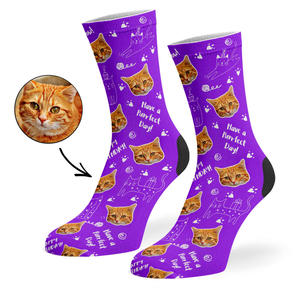 Birthday Cat Socks