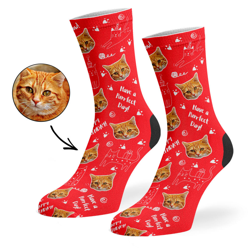 Birthday Cat Socks
