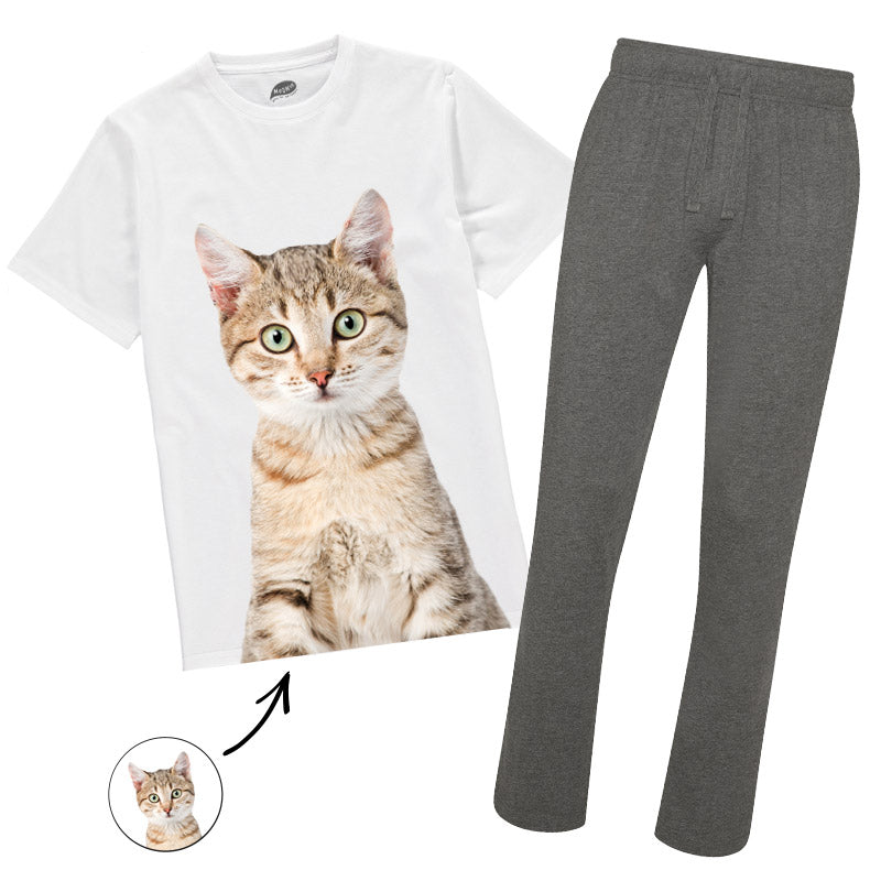 Cat Face Mens Pyjamas