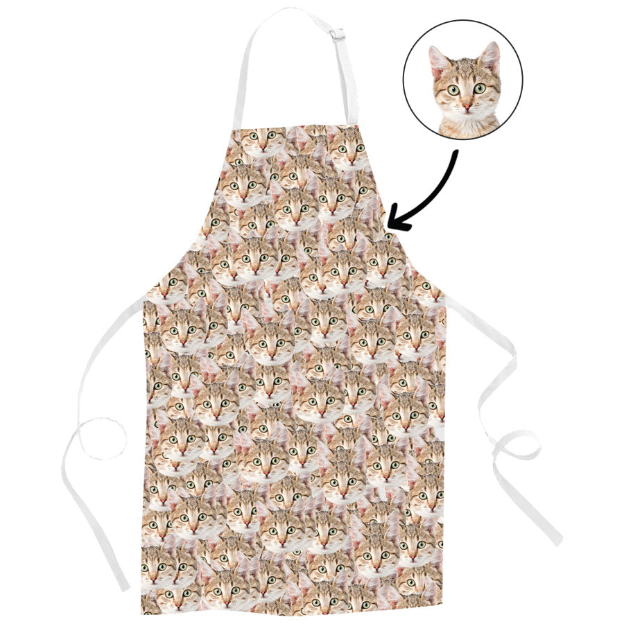 Your Cat Face Mash Personalised Apron