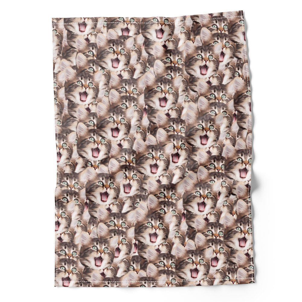 Cat Mash Personalised Tea Towel