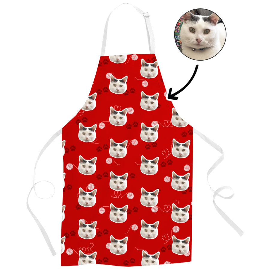 Your Cat Paw Print Personalised Apron