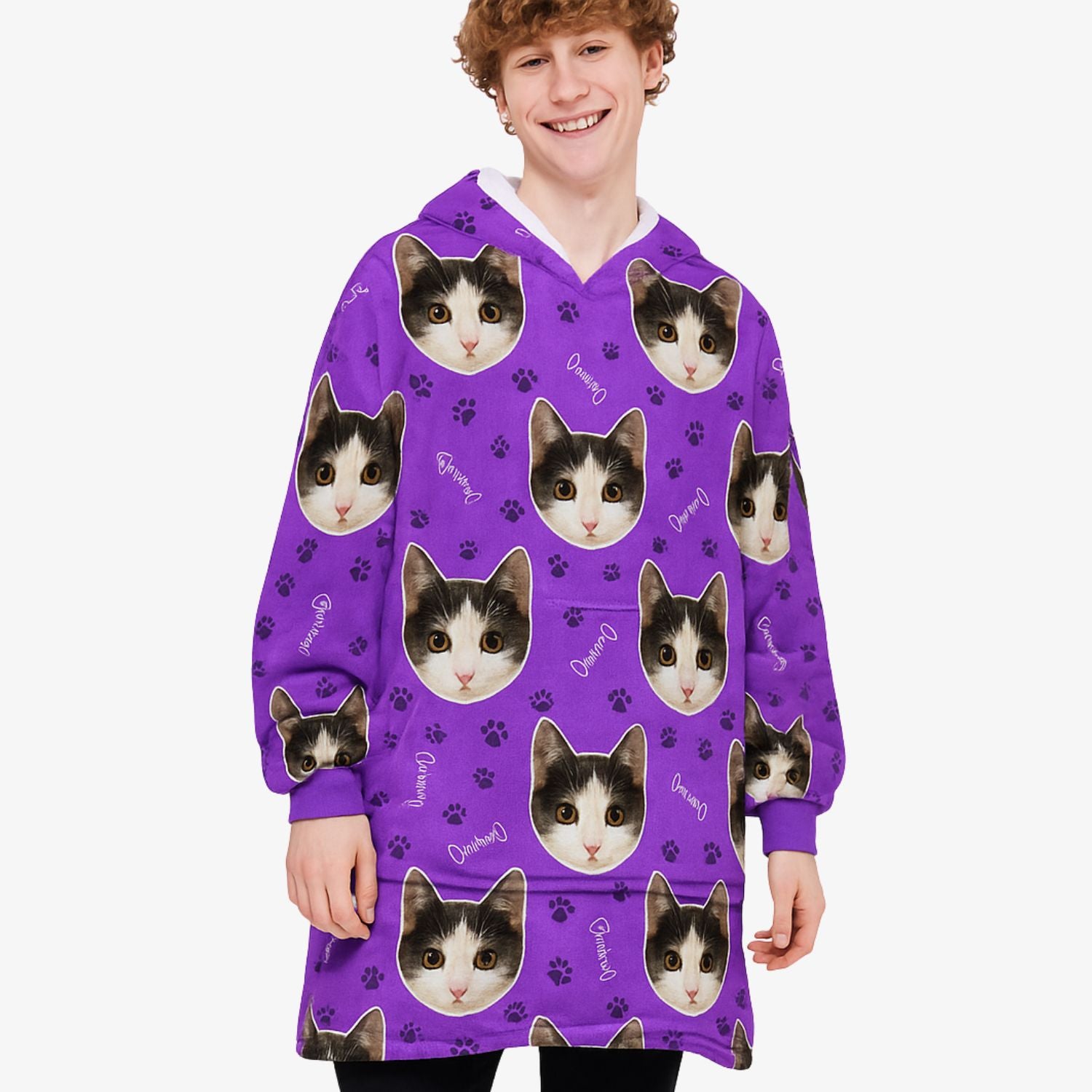 Your Cat Custom Hoodie Blanket