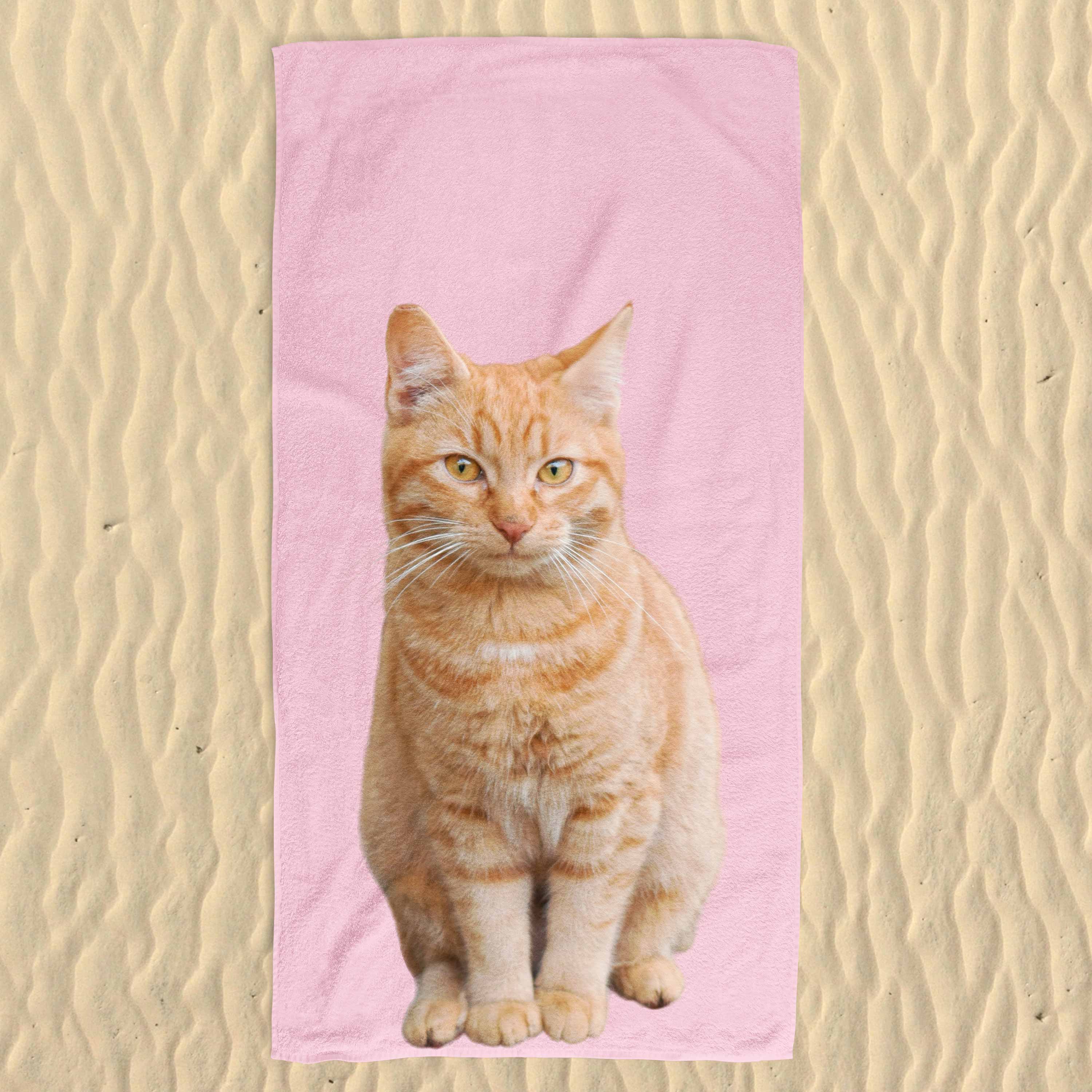 Your Cat Colour Background Beach Towel