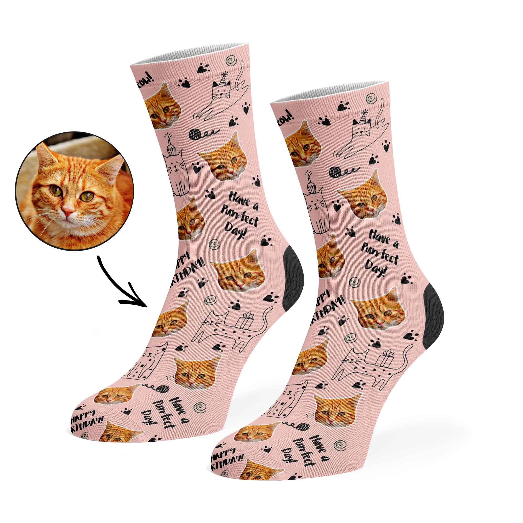 Birthday Cat Socks