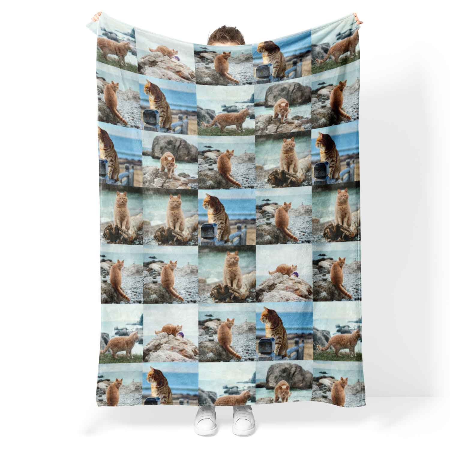 All Over Photo Collage Personalised Blanket With 40 Images