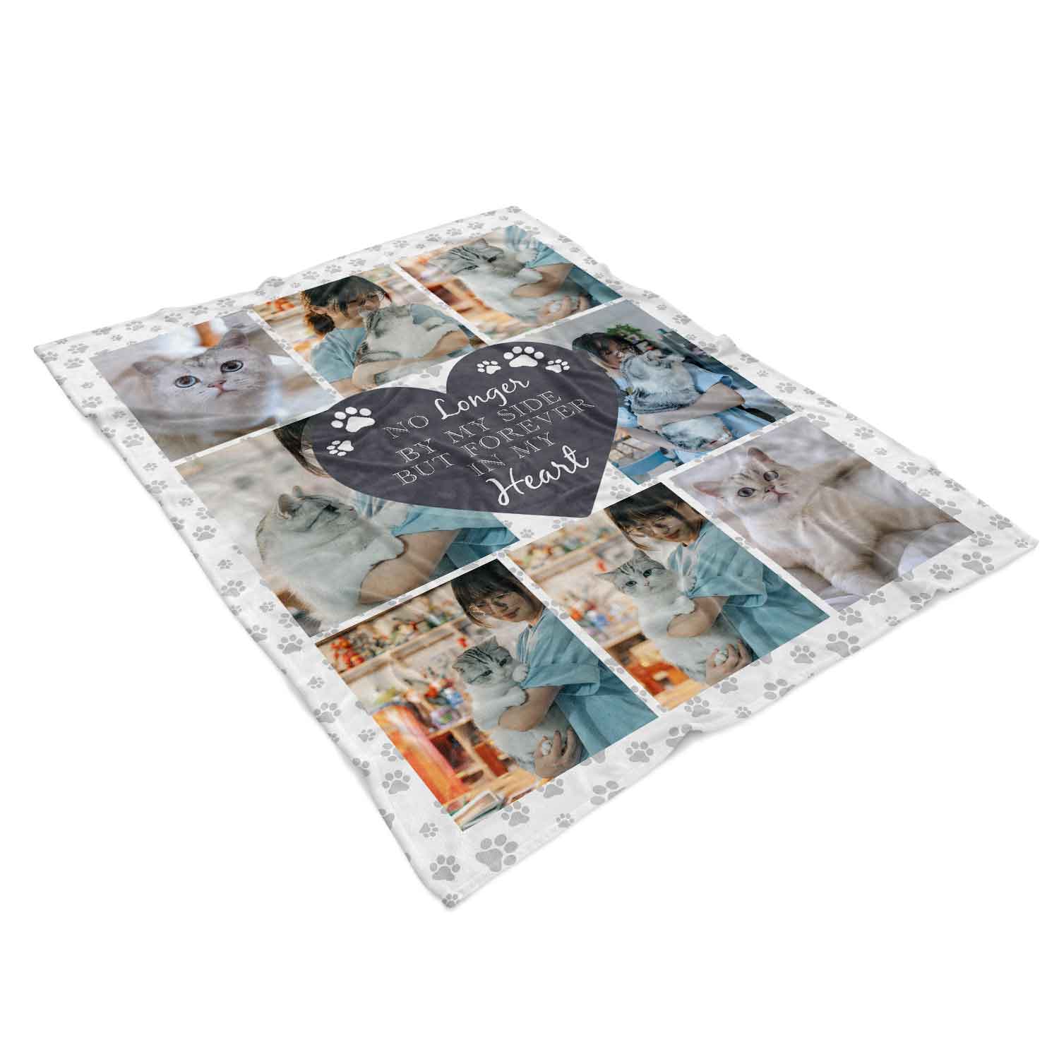 No Longer By My Side, But Forever In My Heart Cat Memorial Blanket