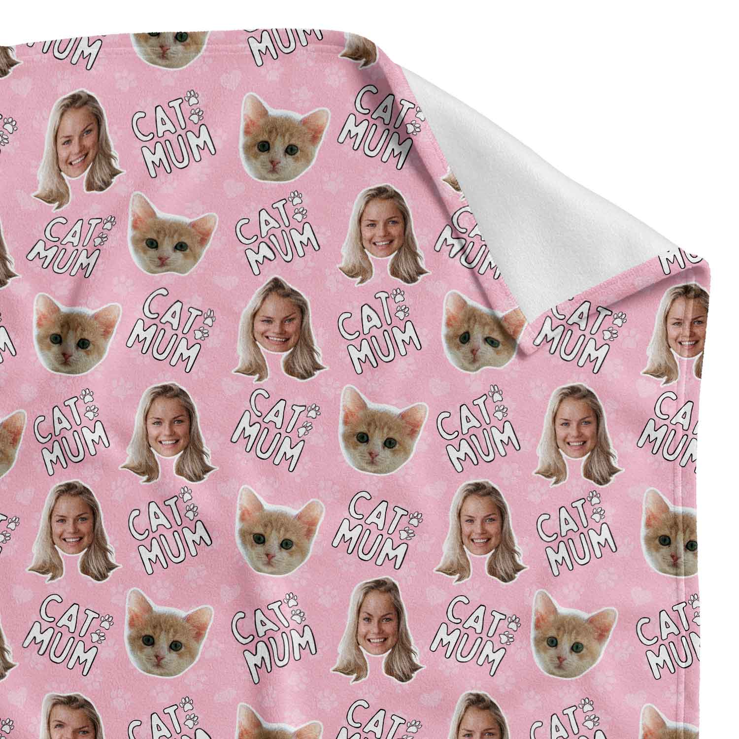Cat Mum Personalised Blanket