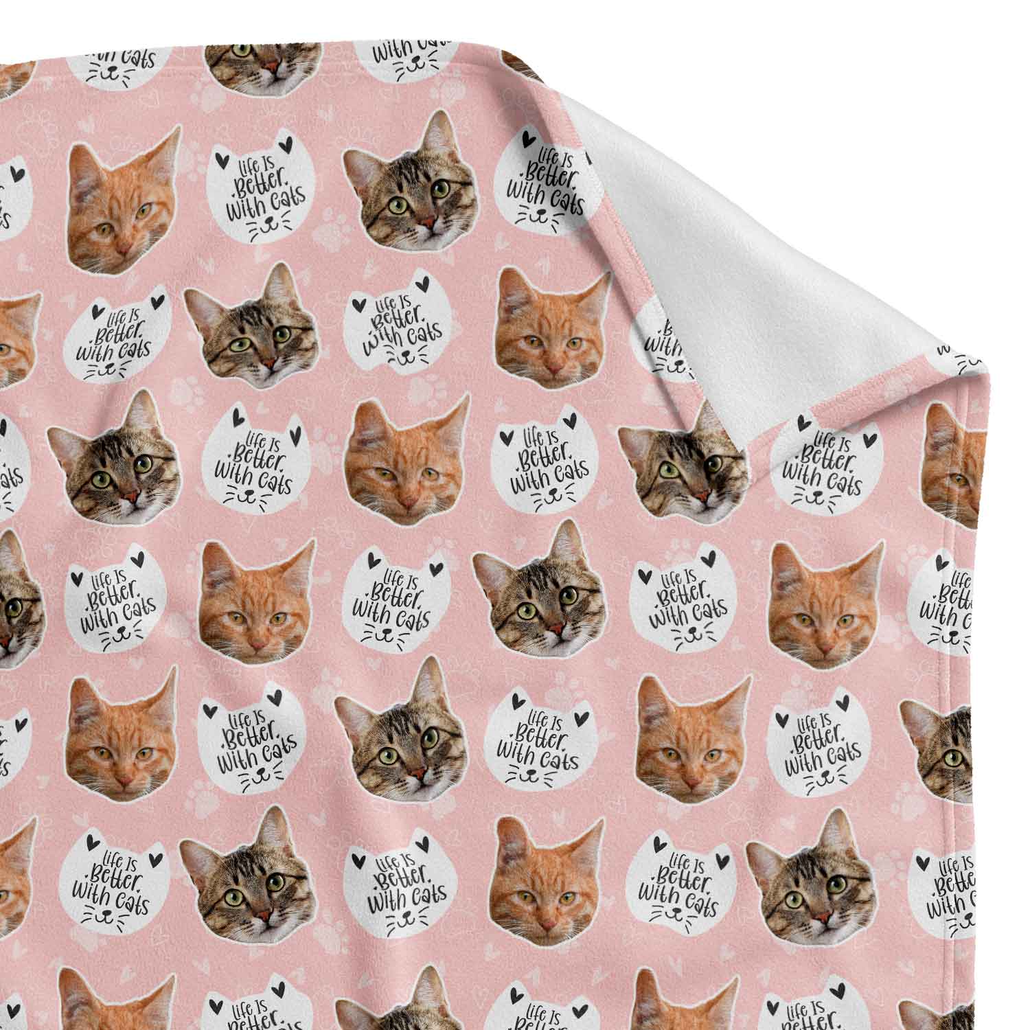 Life is Better With Cats Personalised Blanket