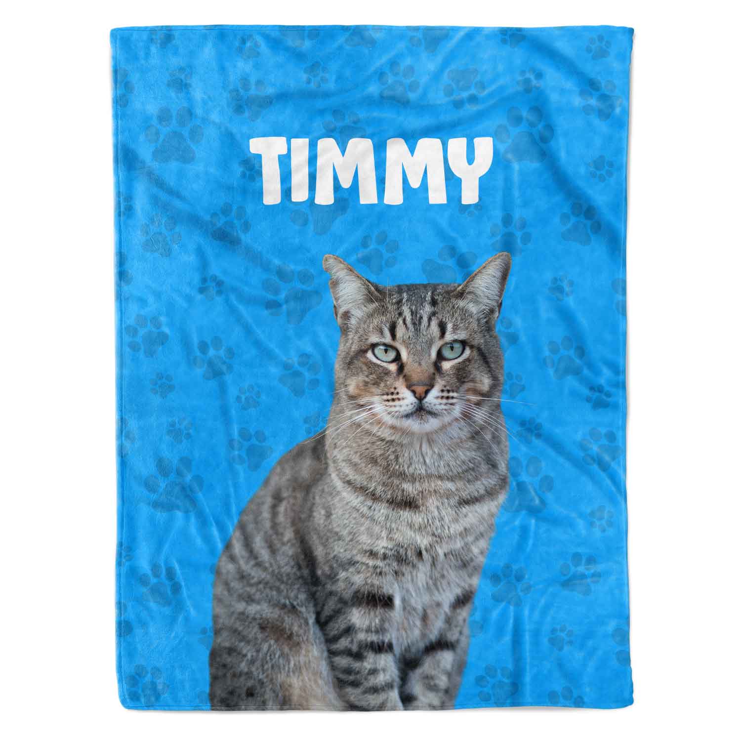Cat Photo & Name Personalised Blanket