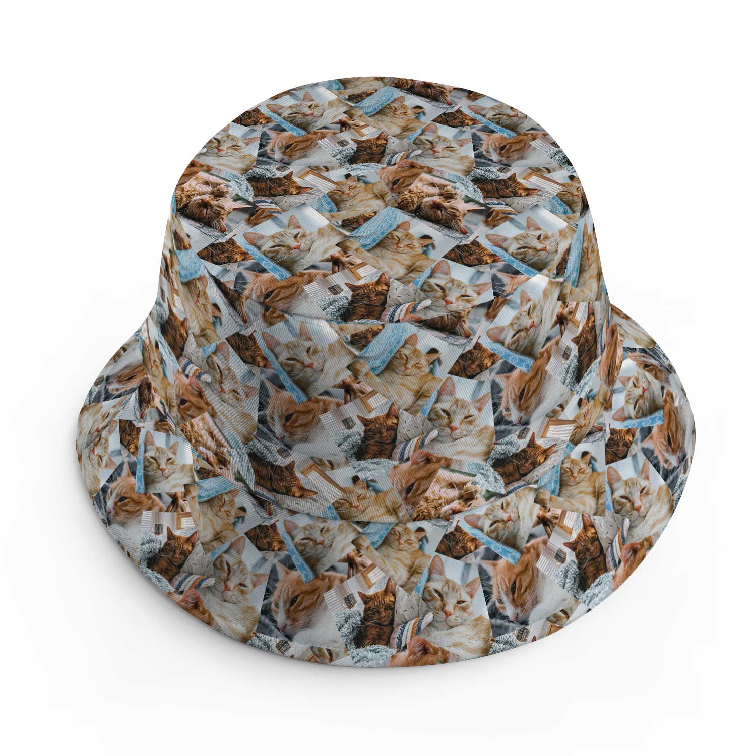 Overlap Cat Photo Collage Custom Bucket Hat