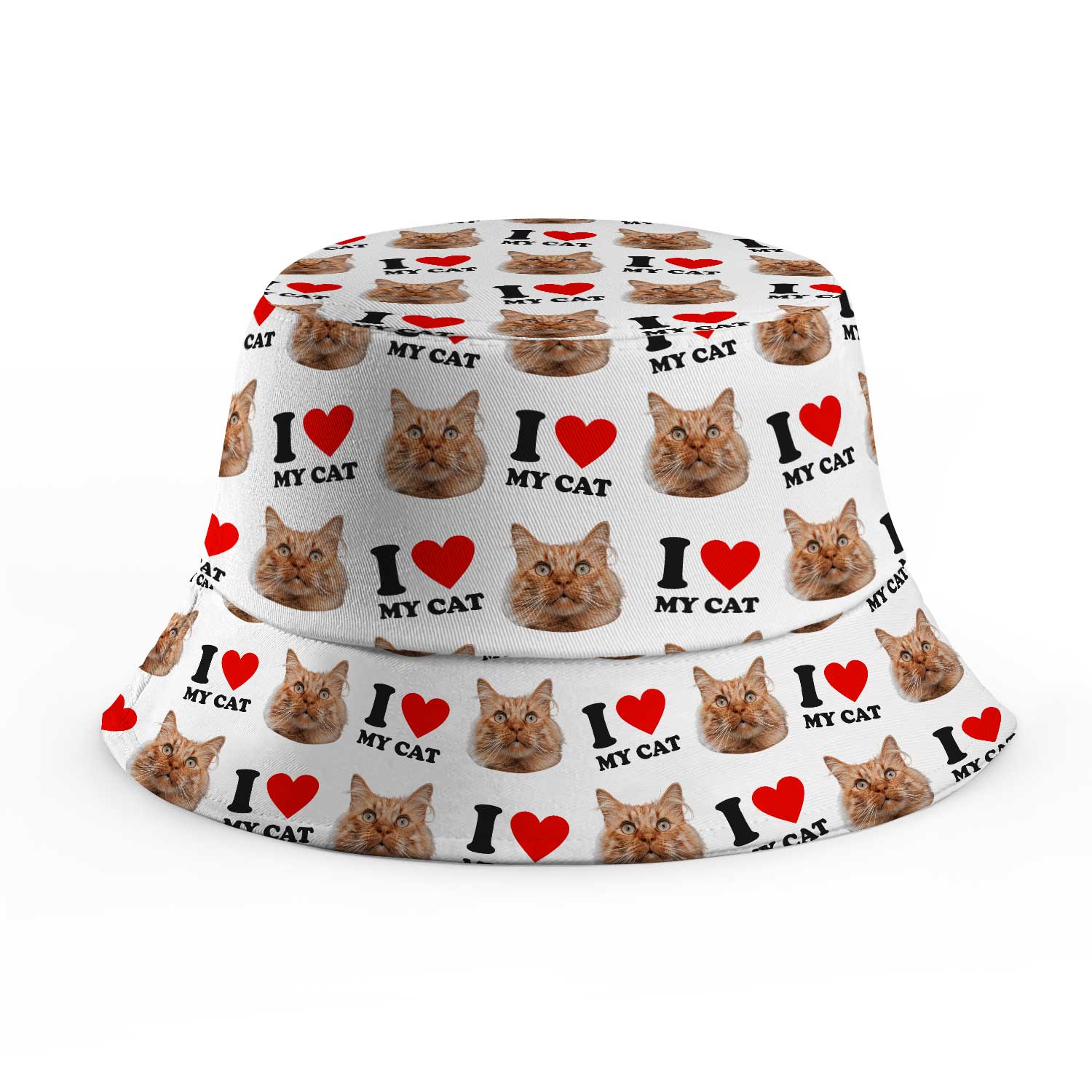 I Heart My Cat Custom Bucket Hat