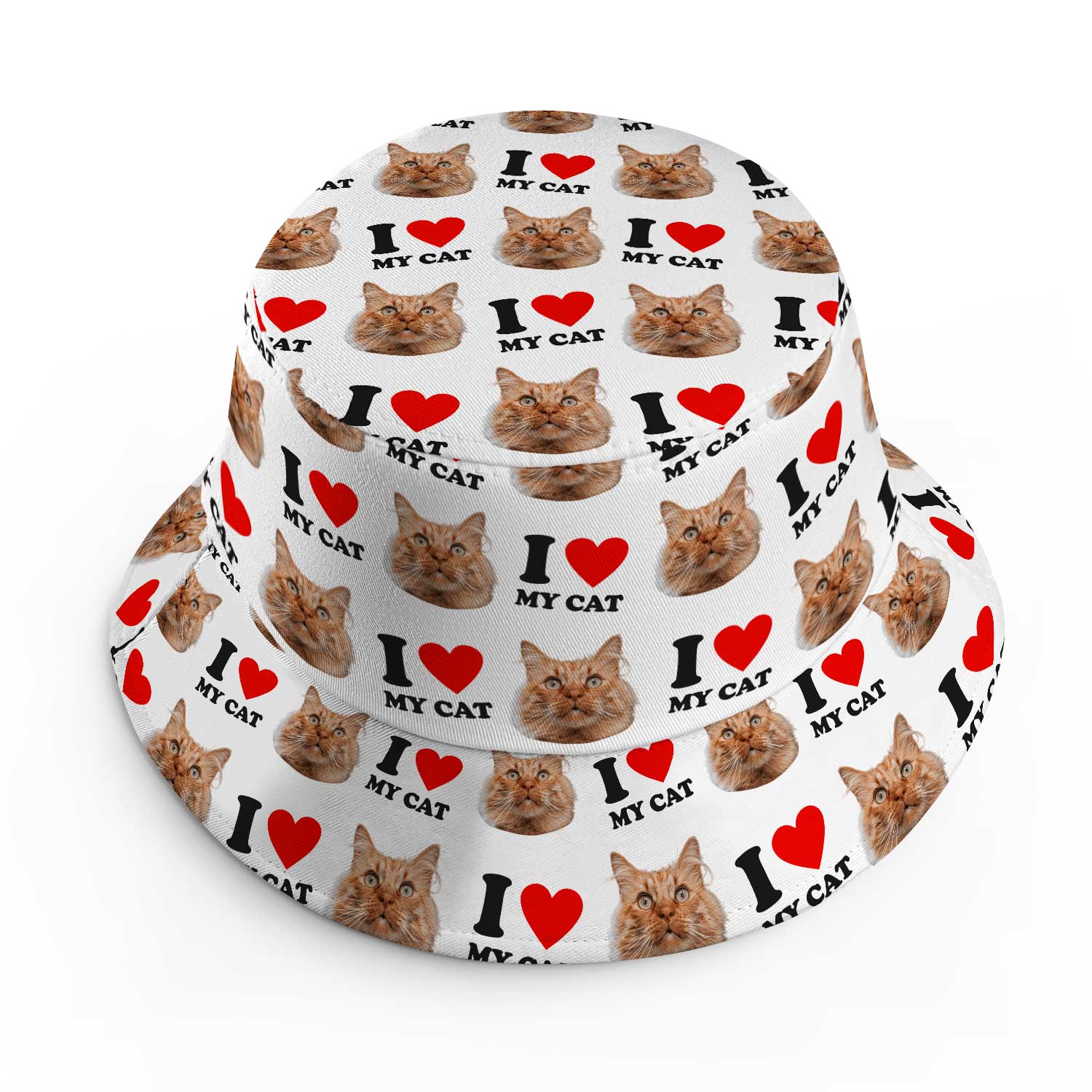 I Heart My Cat Custom Bucket Hat