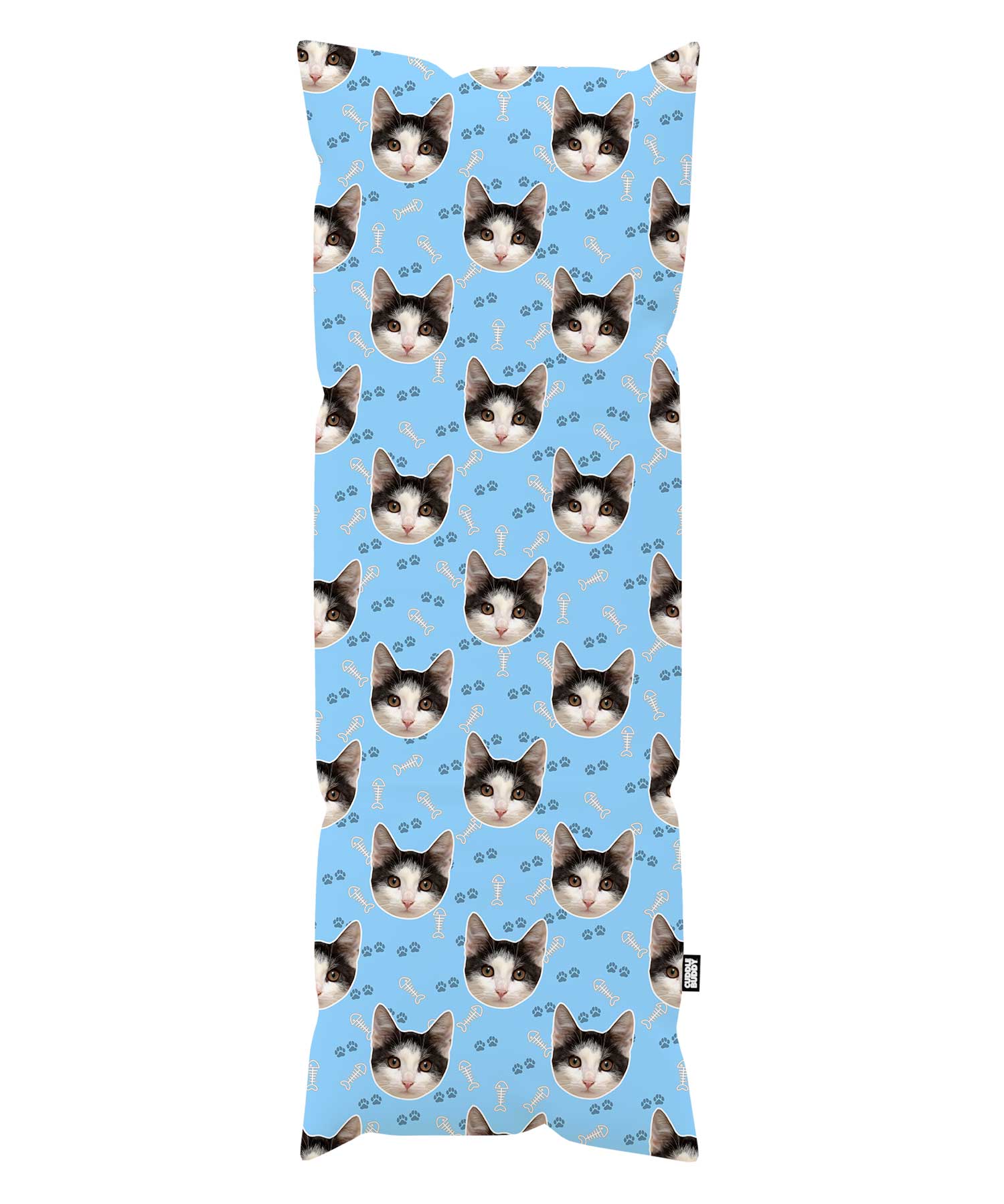 Paw Print Personalised Cat Body Pillow