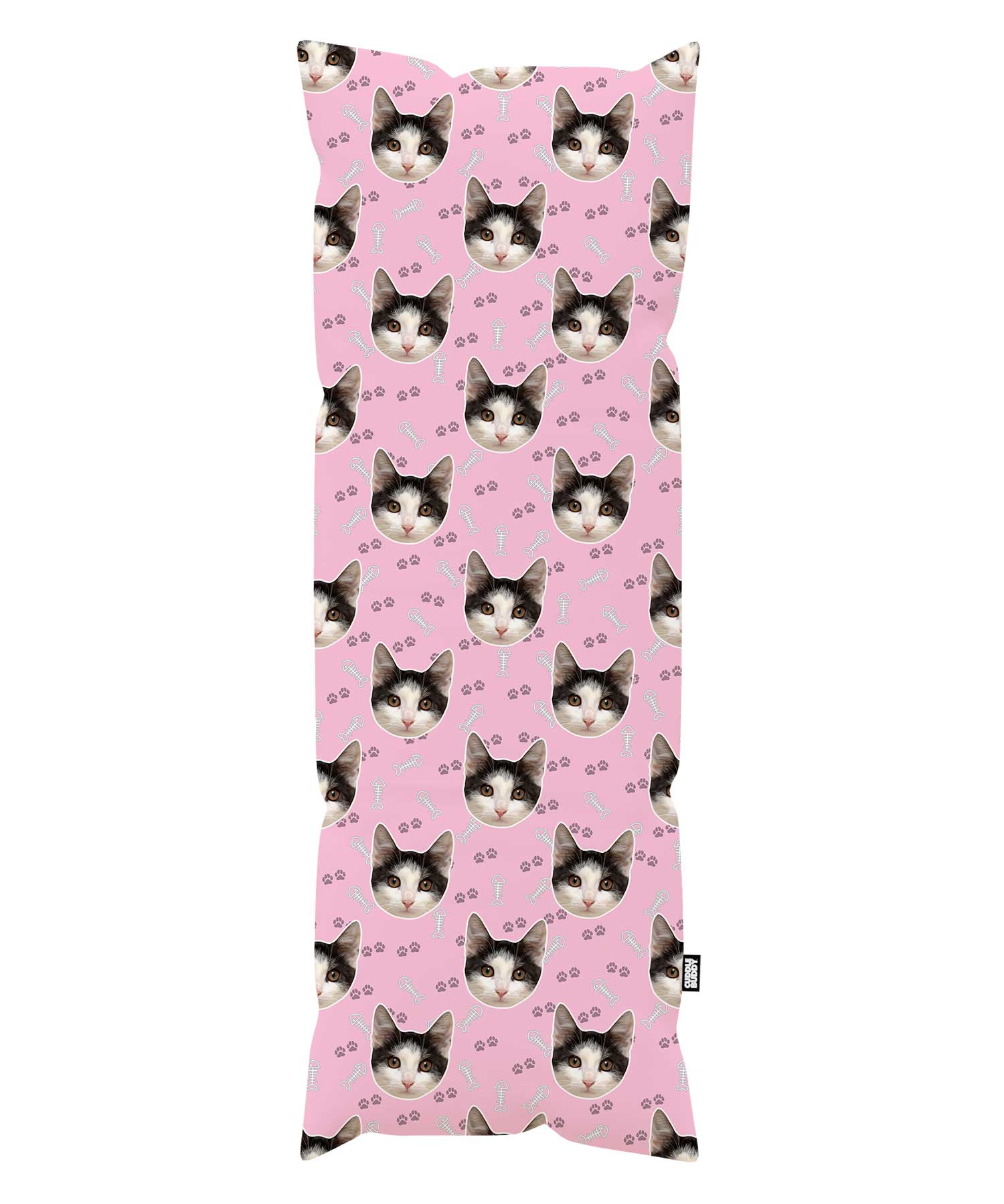 Paw Print Personalised Cat Body Pillow
