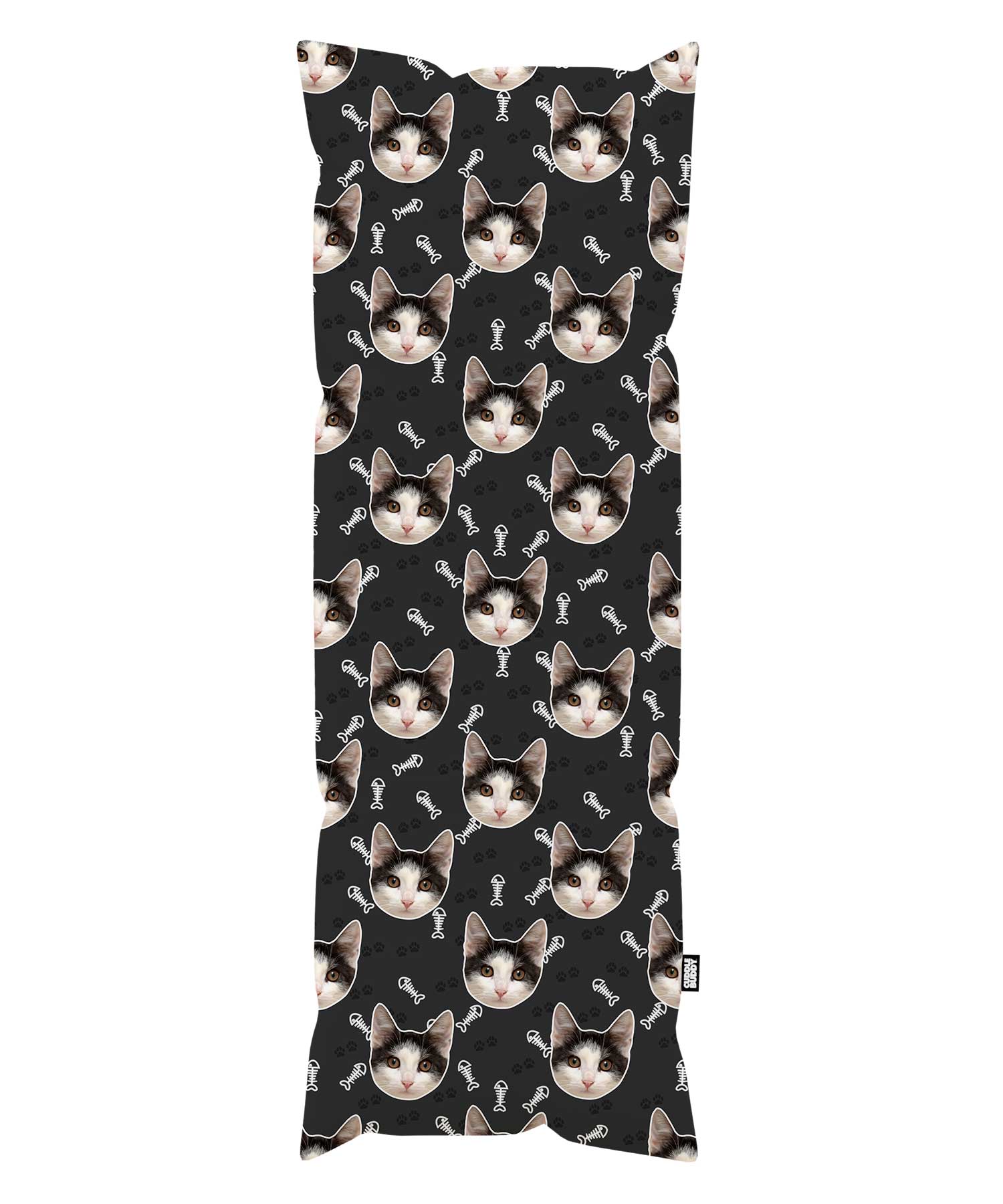 Paw Print Personalised Cat Body Pillow