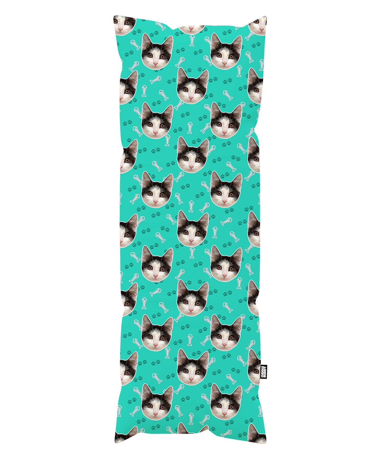 Paw Print Personalised Cat Body Pillow