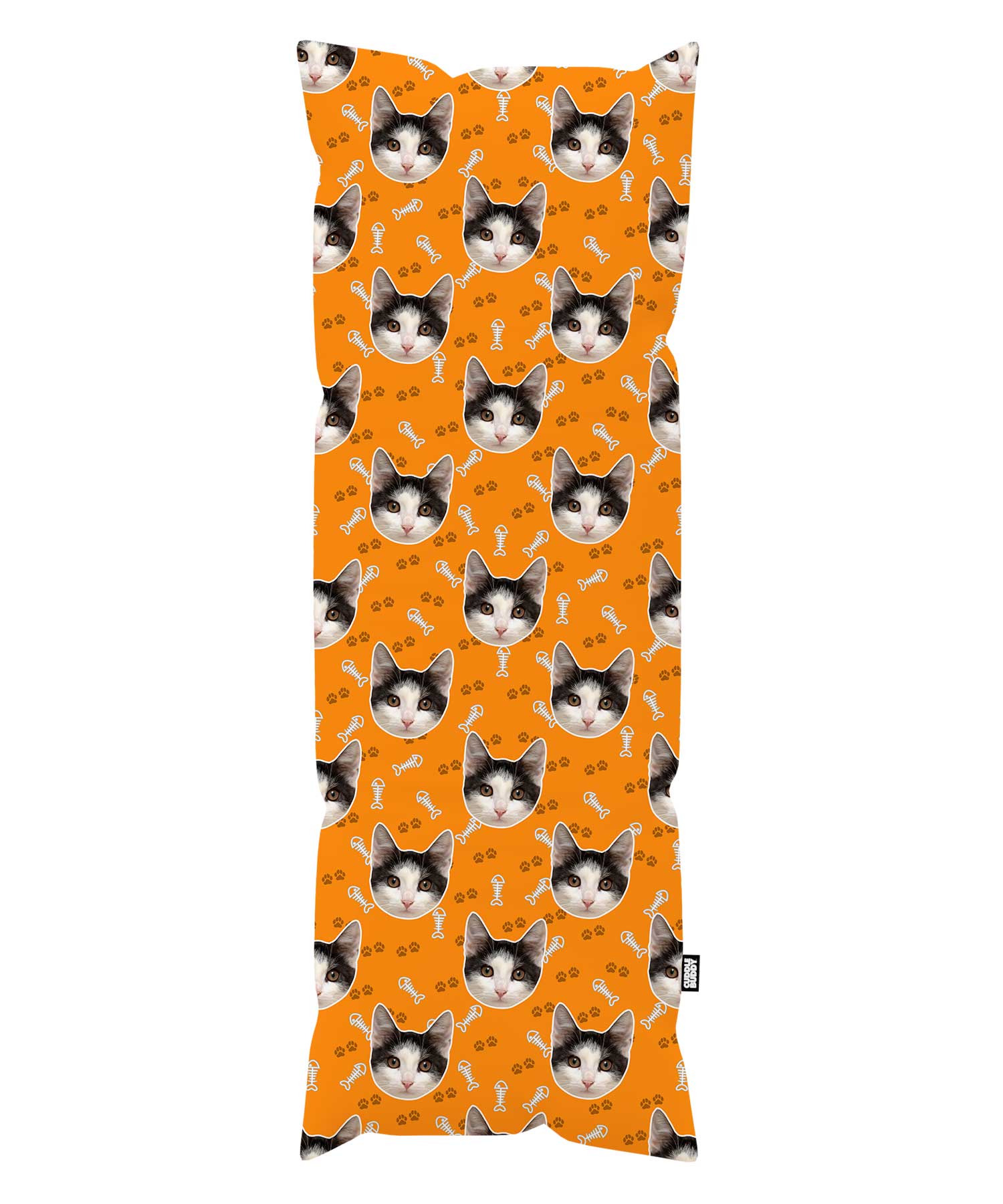 Paw Print Personalised Cat Body Pillow