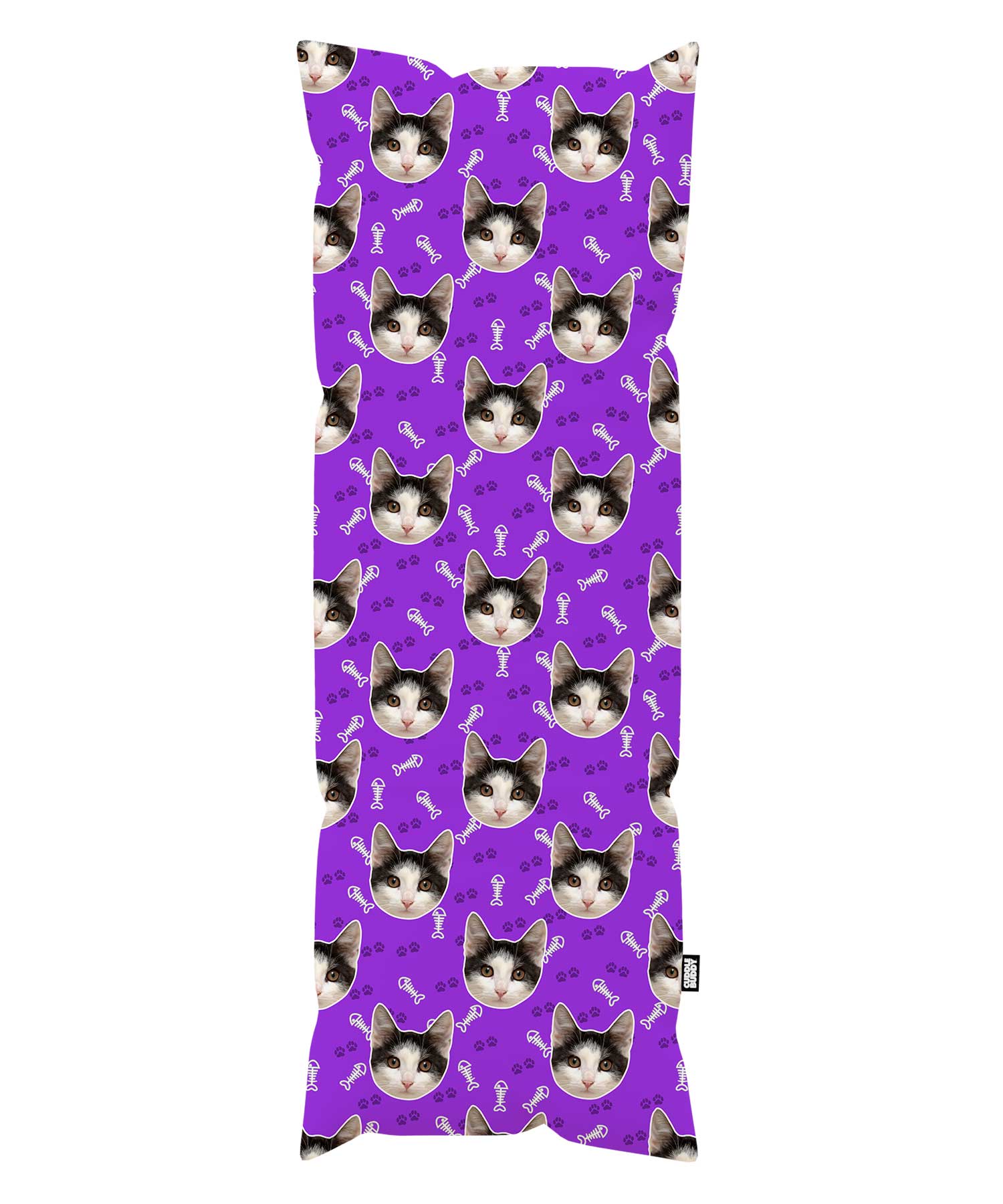 Paw Print Personalised Cat Body Pillow