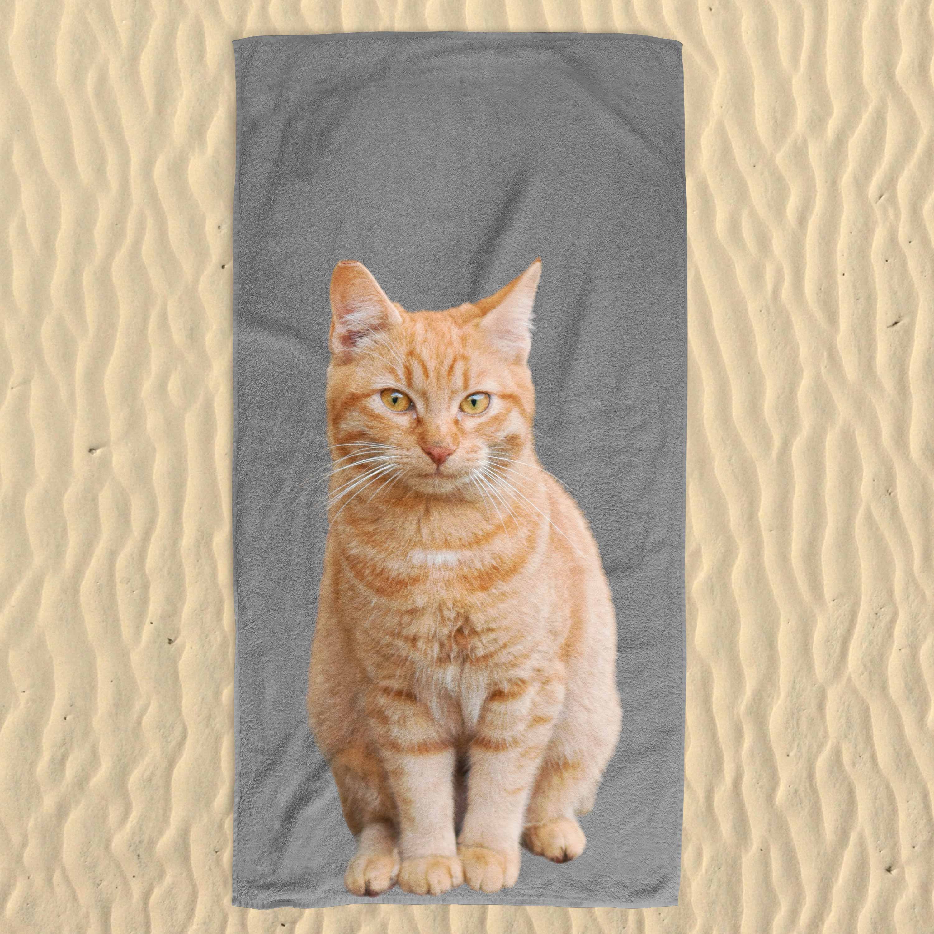 Your Cat Colour Background Beach Towel