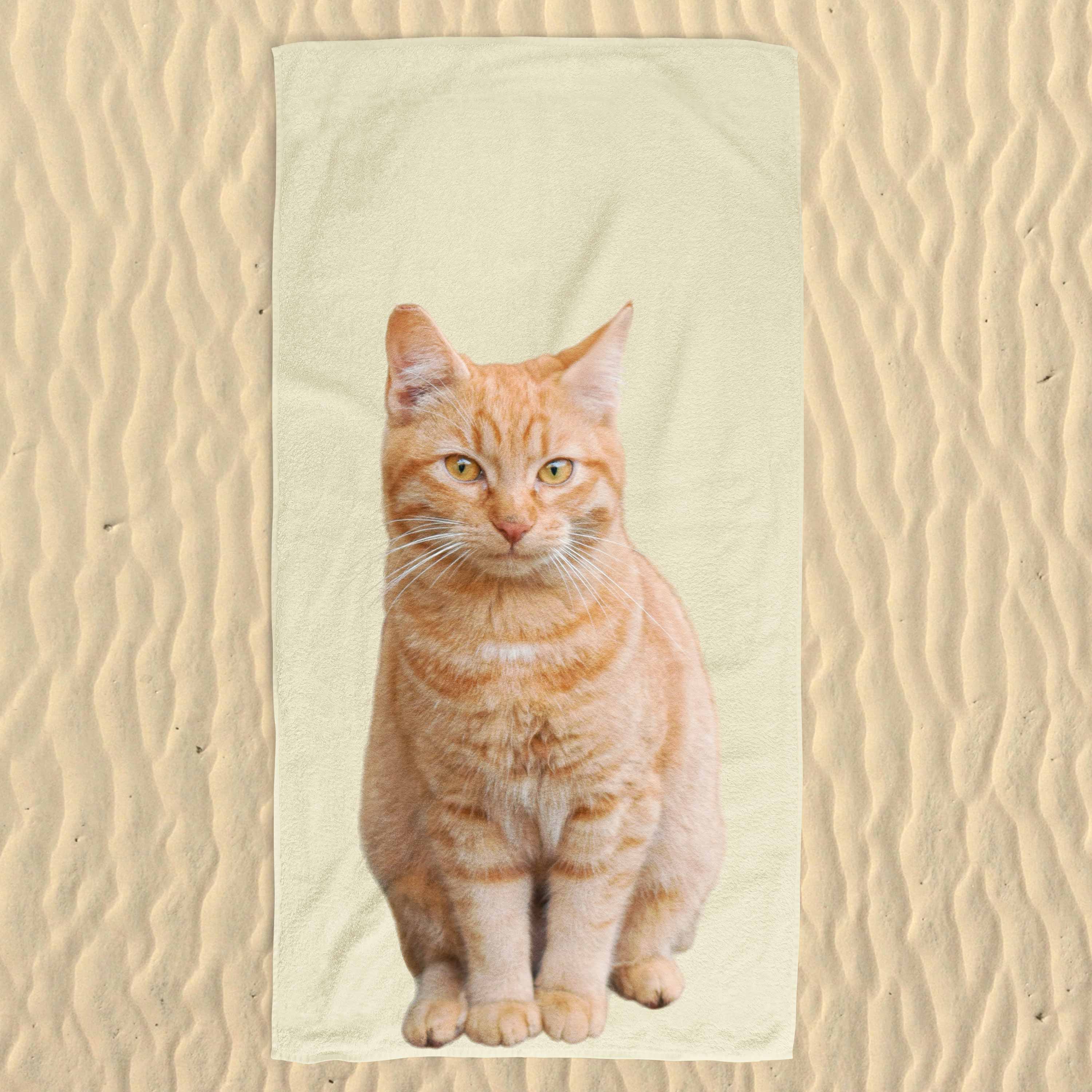 Your Cat Colour Background Beach Towel